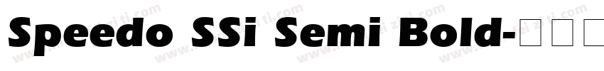 Speedo SSi Semi Bold字体转换